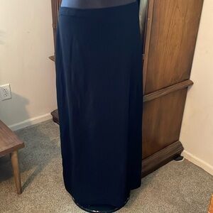 The Country Store Vintage Stretchy Viscose Maxi Length Black Skirt